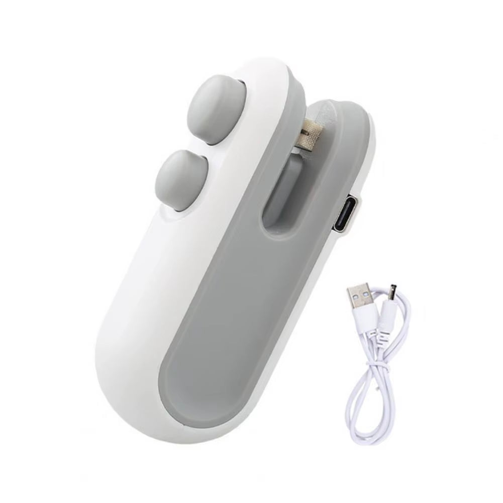 9.5*4.5Cm Mini Bag Sealer Cutter Magnetic USB Rechargeable Snacks Food Vacuum Bag Heat Sealing Machine Opener Kitchen Gadget